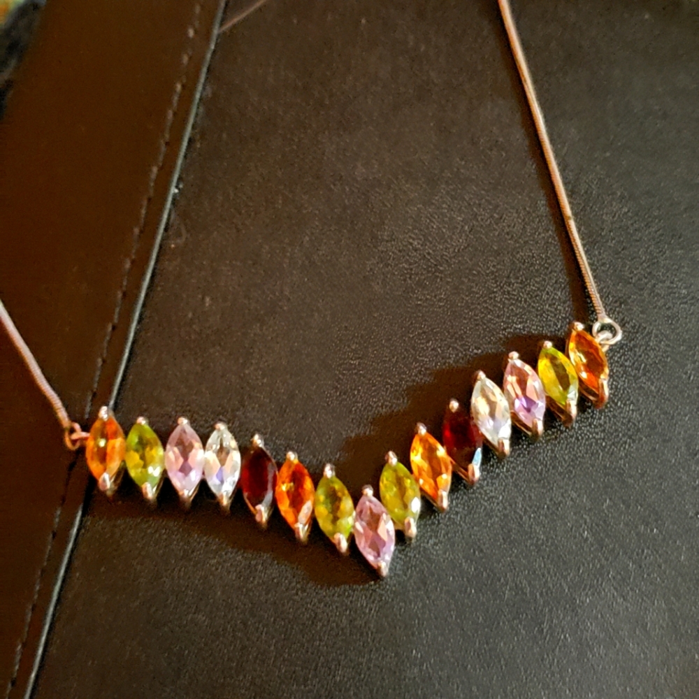 Multi gemstone necklace